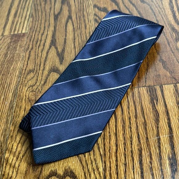 GUCCI Mens Striped Silk Tie blue pink - Picture 1 of 6
